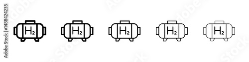 Hydrogen gas tank icon concept. graphic design, logo, Web, UI.