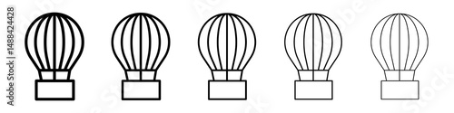 Hot air balloon icon concept. graphic design, logo, Web, UI.
