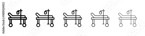 Hospital bed icon concept. graphic design, logo, Web, UI.