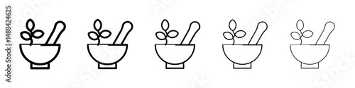 Herbal medicine icon concept. graphic design, logo, Web, UI.