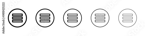 Hamburger menu icon concept. graphic design, logo, Web, UI.