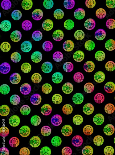 abstract pattern background with repeated colored grunge texture circles