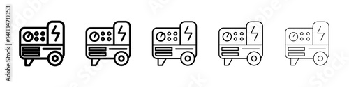 Electric generator icon concept. graphic design, logo, Web, UI.