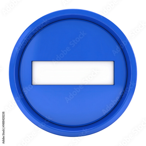 Blue circular no entry sign with a horizontal white bar in the center Free Download Blue circular no entry sign with a horizontal white bar in the center - GFXLoad
