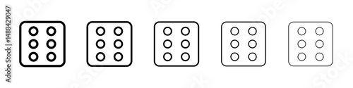 Dice six icon concept. graphic design, logo, Web, UI.