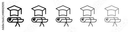 Degree icon concept. graphic design, logo, Web, UI.