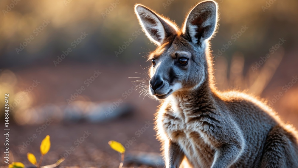 Fototapeta premium Kangaroo, an adorable and intelligent marsupial