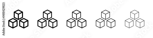Cubes icon concept. graphic design, logo, Web, UI.