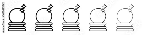 Crystal ball icon concept. graphic design, logo, Web, UI.