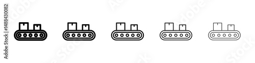 Conveyor belt icon concept. graphic design, logo, Web, UI.