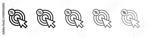 Click through rate icon concept. graphic design, logo, Web, UI.