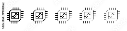 Chip icon concept. graphic design, logo, Web, UI.