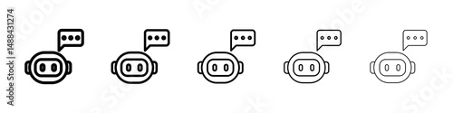 Chatbot speech bubble icon concept. graphic design, logo, Web, UI.