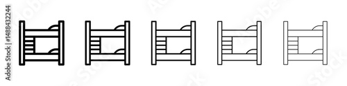 Bunk bed icon concept. graphic design, logo, Web, UI.