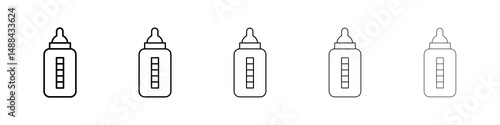 Baby milk bottle icon concept. graphic design, logo, Web, UI.