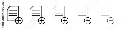 Add document icon concept. graphic design, logo, Web, UI.