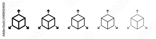 3D modeling icon concept. graphic design, logo, Web, UI.