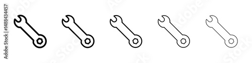 Wrench icon concept. graphic design, logo, Web, UI.