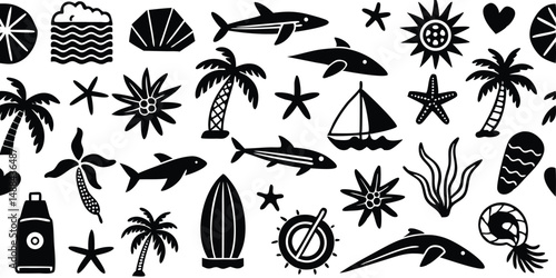 Seamless Vector Illustration with Creative Art