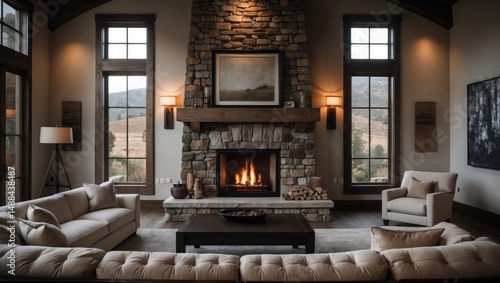 Wallpaper Mural Attractive Living Room in Home Torontodigital.ca