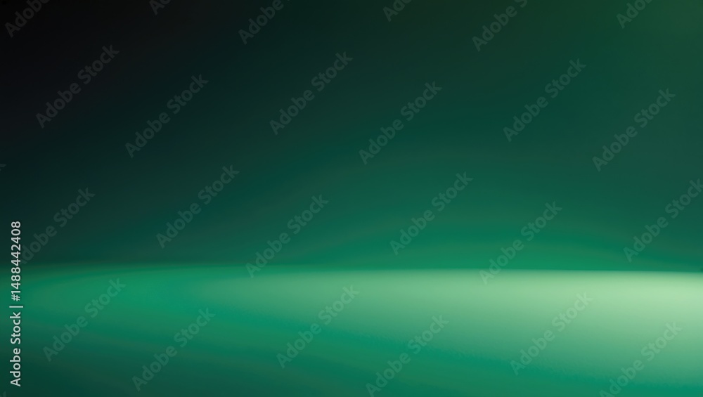 Obraz premium Wide banner with a dark green gradient background, illuminated spot, and grainy noise texture.