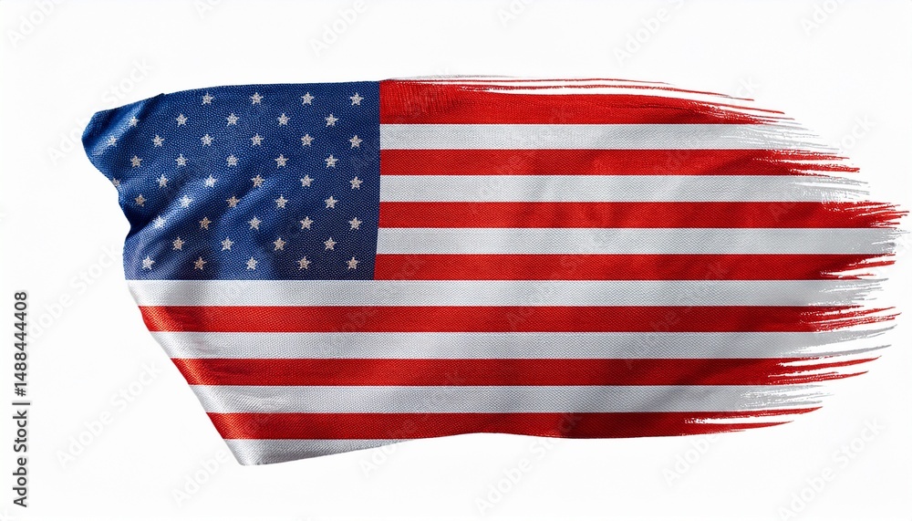Fototapeta premium usa flag isolated on white background