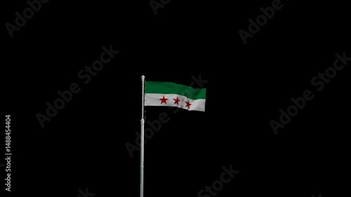 Patriotic Syrian waving Flag Animation

