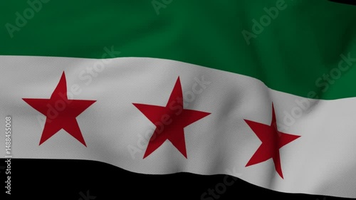 3D  Waving Syria Flag Animation

