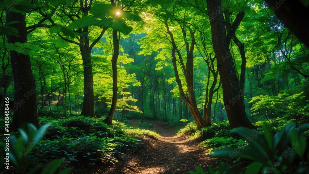 Obraz premium verdant woods