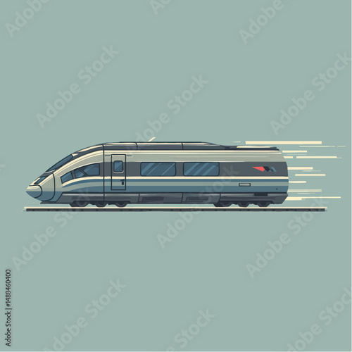 Pixelated highspeed train streaks by