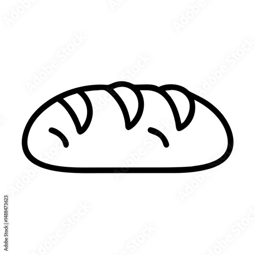 Baguette Icon Representing French Bread and Bakery Goods