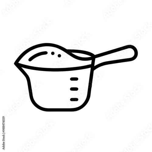 Measuring Spoon Icon Representing Ingredient Portioning and Kitchen Tool