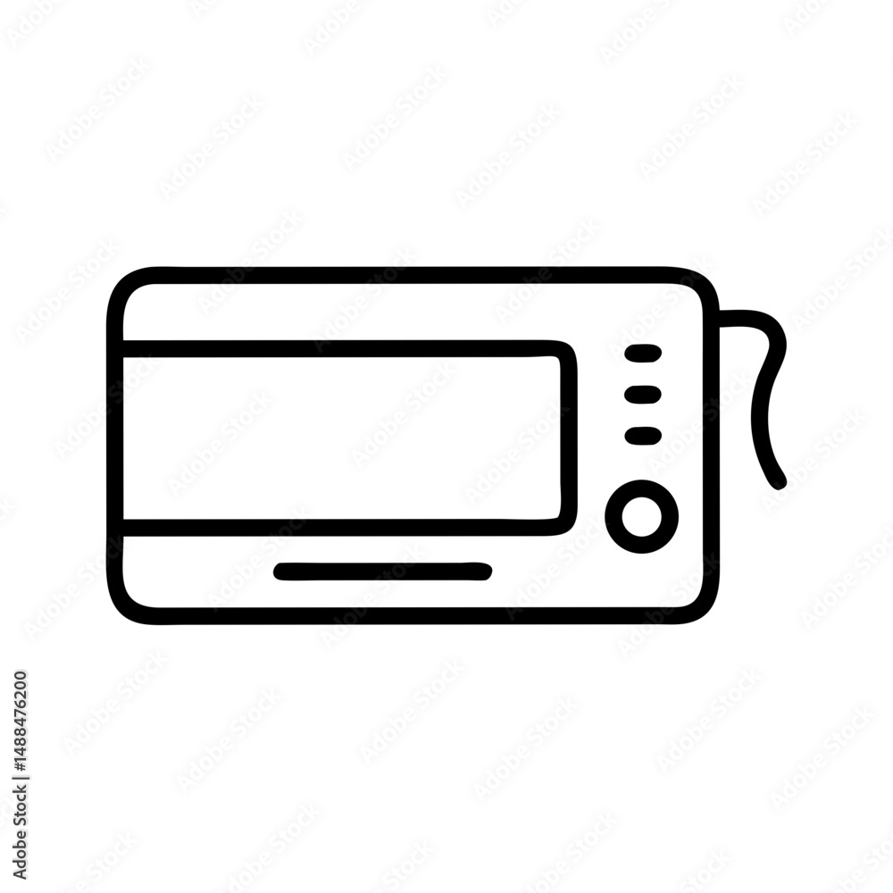 Microwave Oven Icon Representing Quick Cooking and Kitchen Appliance Microwave Oven Icon Representing Quick Cooking and Kitchen Appliance