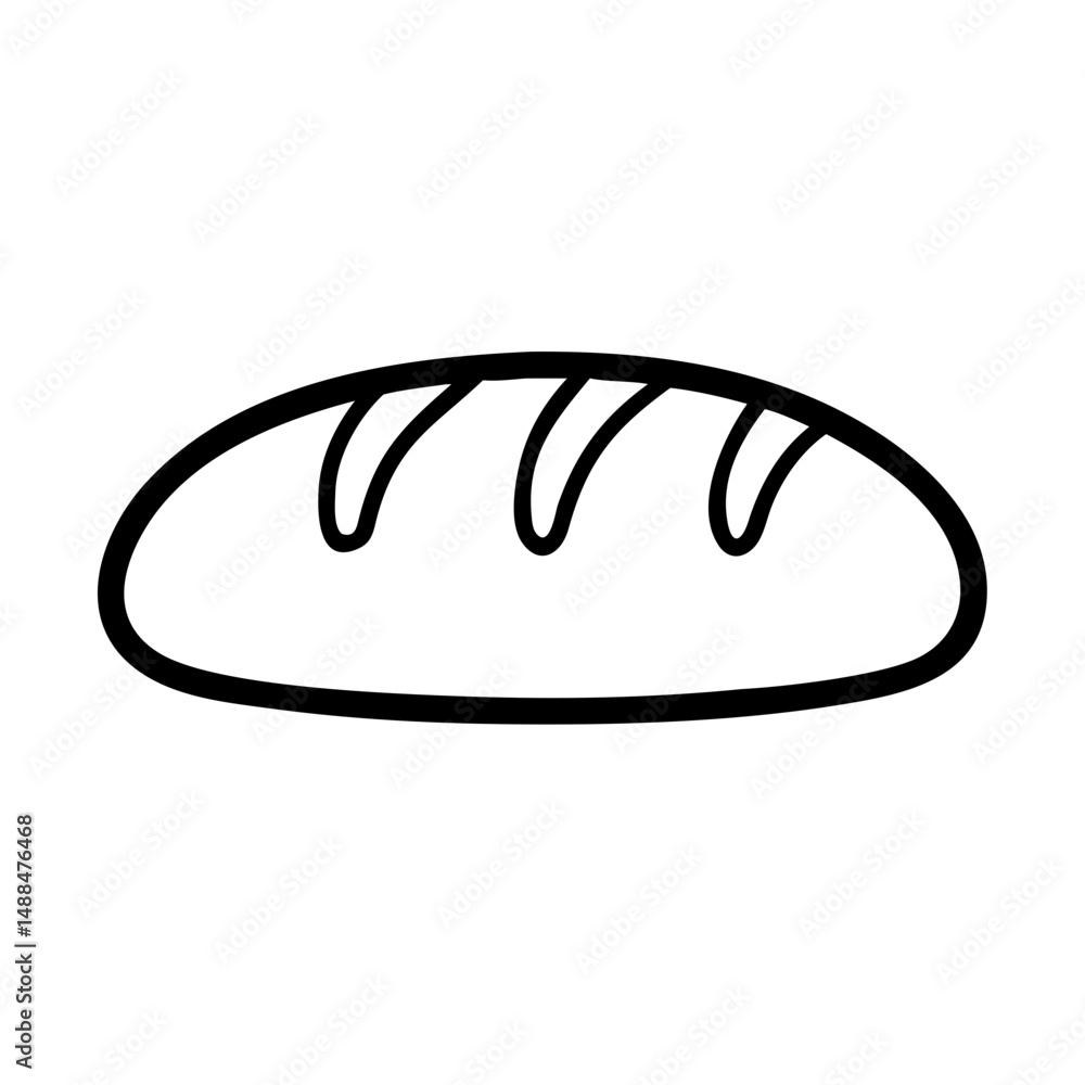 Oval Bread Loaf Icon Representing Bakery Product and Fresh Baked Goods Oval Bread Loaf Icon Representing Bakery Product and Fresh Baked Goods
