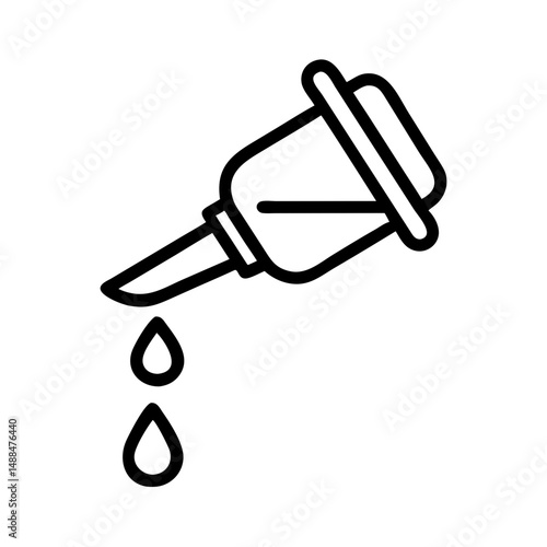 Oil Pouring Icon Representing Liquid Ingredient and Cooking Preparation