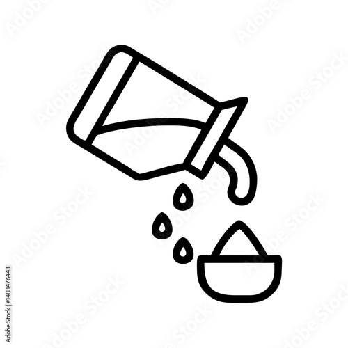 Oil Pouring Icon Representing Liquid Ingredient and Cooking Preparation