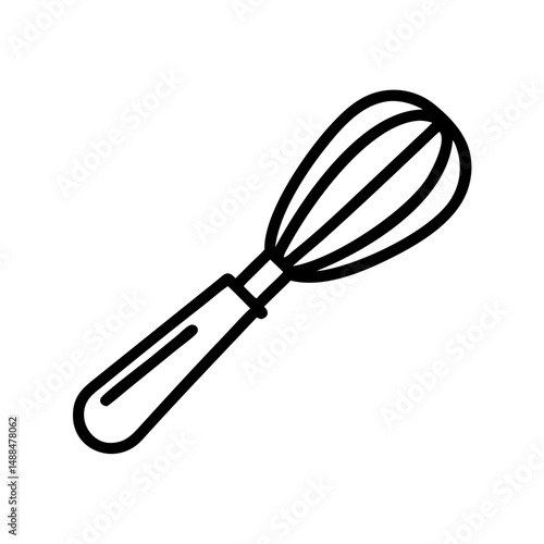 Whisk Tool Icon Representing Baking Preparation and Mixing Equipment