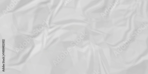 White crumple obsolete billboard rumple. wrinkle ripped creased white crumple aged closeup craft document grunge recycling paper background.	
