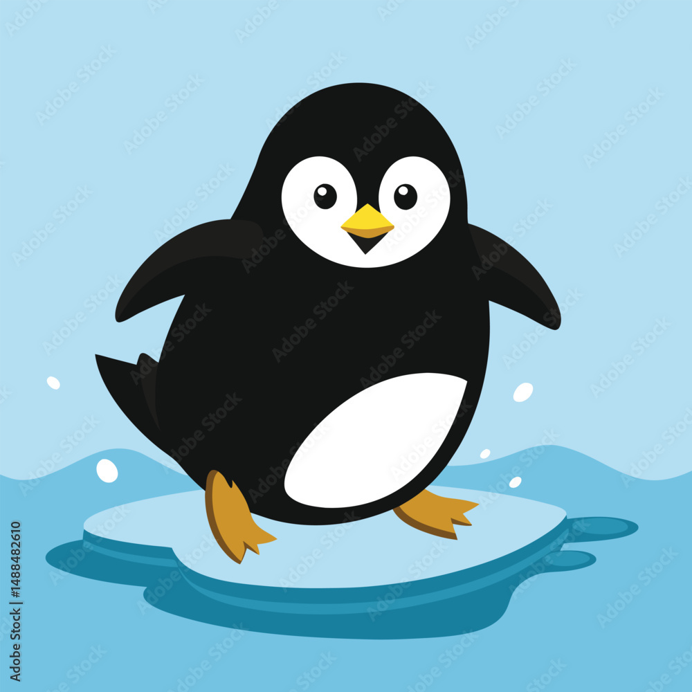 Obraz premium penguin on ice