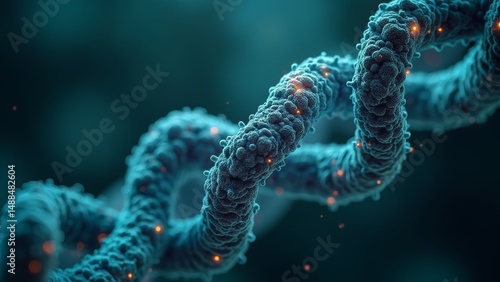 Microscopic DNA structure image