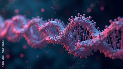 Microscopic DNA structure image