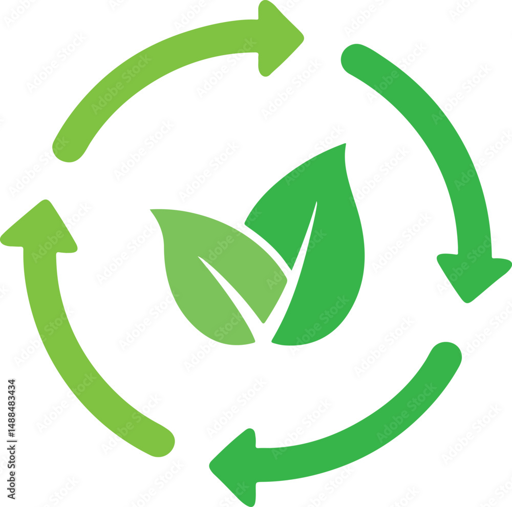 Obraz premium recycle symbol on white background