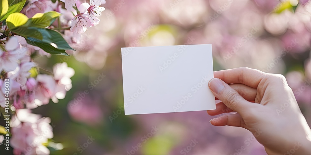Blank Note Spring Flowers. Blank Note Spring Flowers.