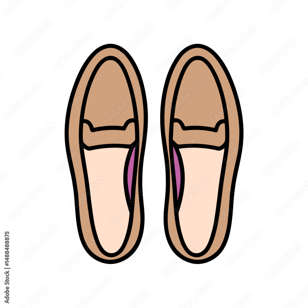 Brown backless loafers in minimal style for footwear collection Brown backless loafers in minimal style for footwear collection