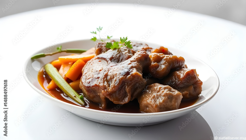 Savory beef stew preparation home kitchen food photography bright environment close-up view comfort cooking Savory beef stew preparation home kitchen food photography bright environment close-up view comfort cooking