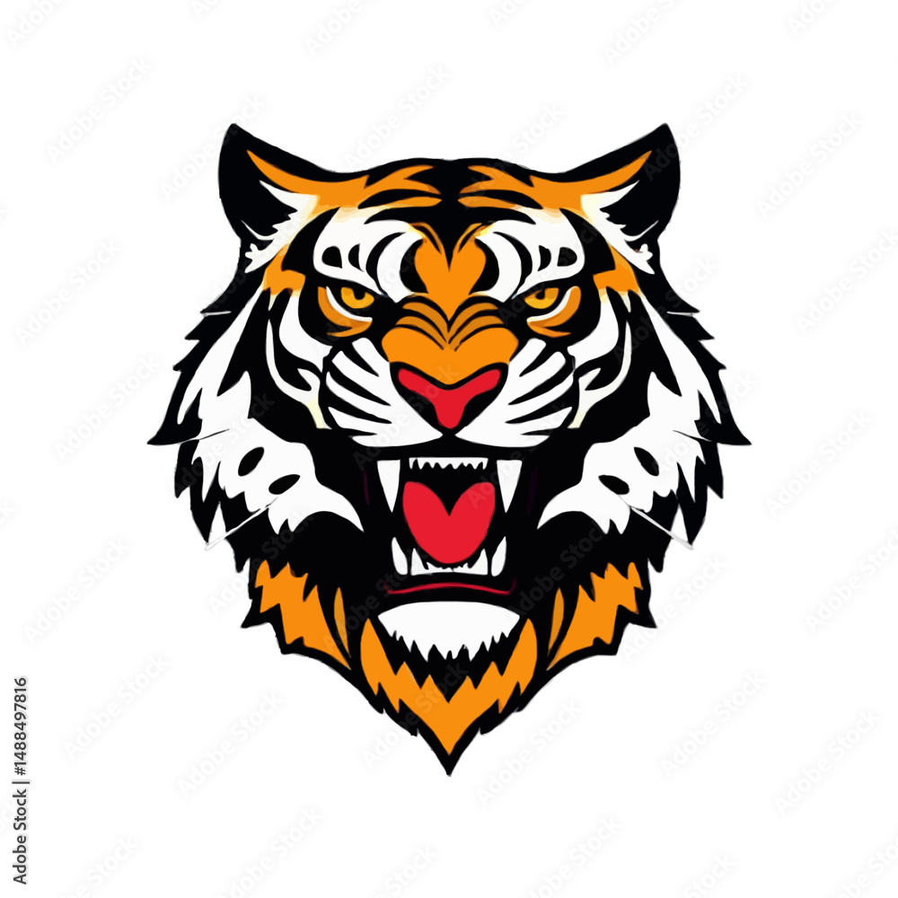 Fototapeta premium Refined Tiger Design Illustration