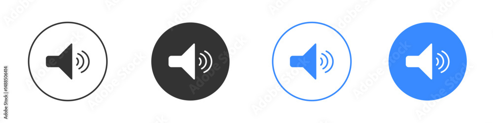 Volume icon editable flat vector illustration concept. Volume icon editable flat vector illustration concept.