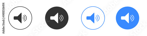 Volume icon editable flat vector illustration concept.