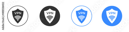 Vpn icon editable flat vector illustration concept.