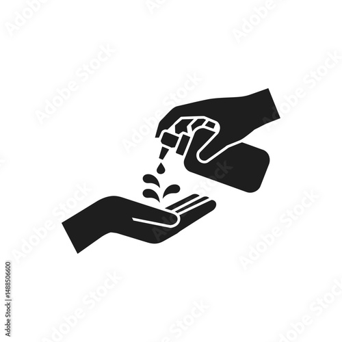 Hand Applying Liquid Icon